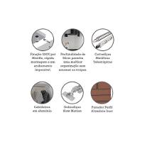 Guarda Roupa 2 Portas 4 Gavetas 90cm Branco Ff Com Gaia - 5