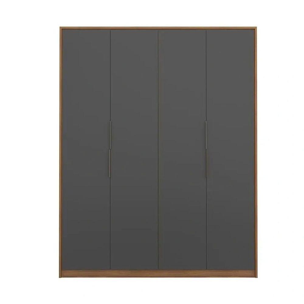 Guarda Roupa Attore 4 Portas 3 Gavetas Amendola Grafito - 2