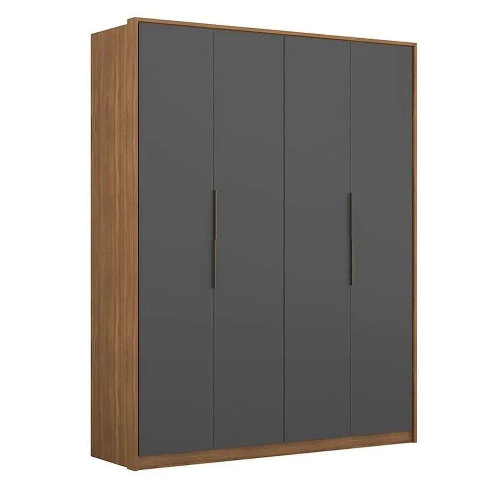 Guarda Roupa Attore 4 Portas 3 Gavetas Amendola Grafito - 3
