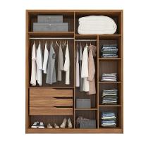 Guarda Roupa Attore 4 Portas 3 Gavetas Amendola Grafito - 1