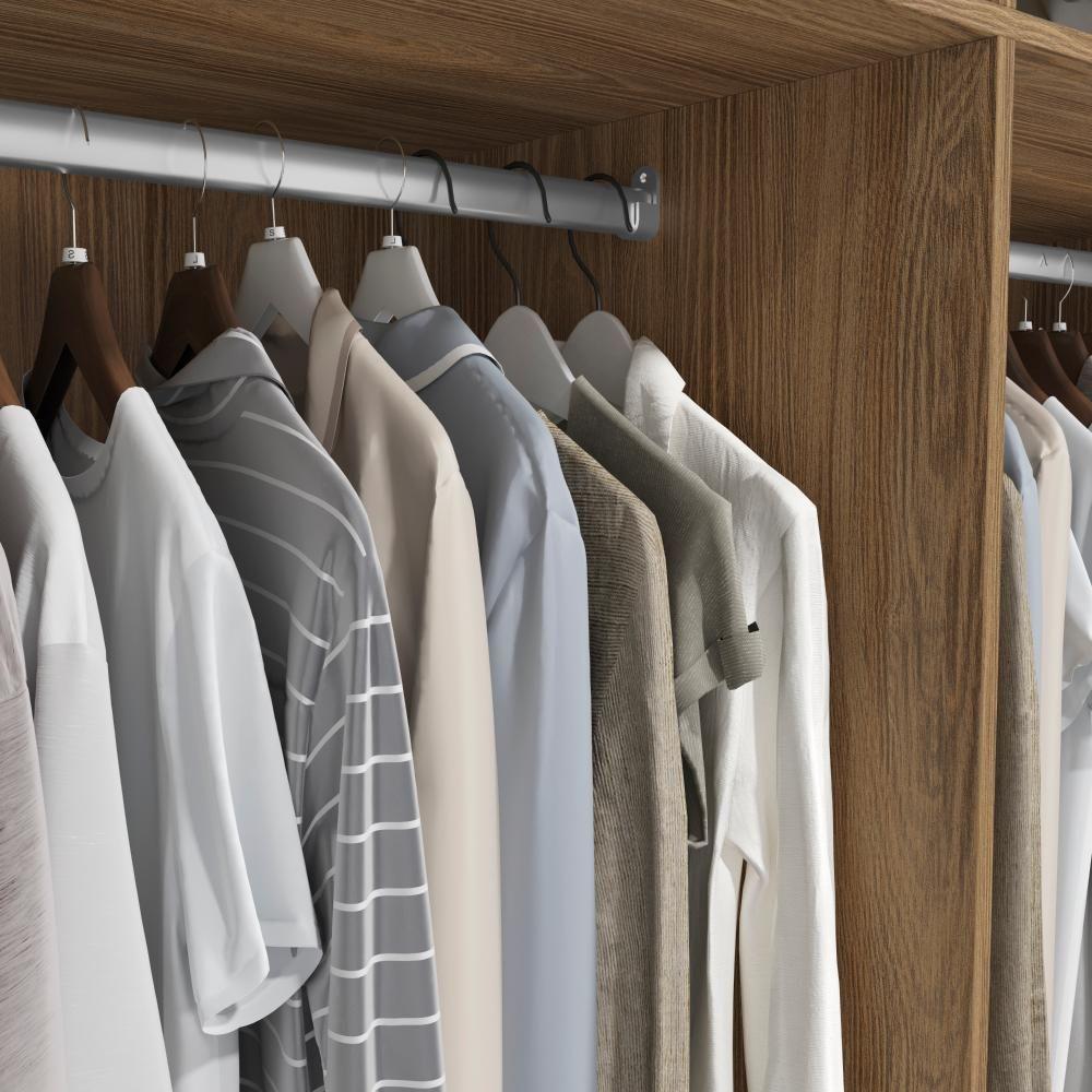 Guarda-roupa Casal 100% Mdf Kappesberg C/pés 3 Portas De Correr 8 Gavetas Nogueira - 8