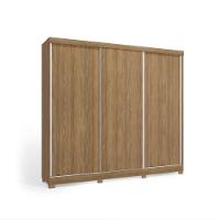 Guarda-roupa Casal 100% Mdf Kappesberg C/pés 3 Portas De Correr 8 Gavetas Nogueira - 5