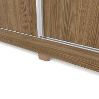 Guarda-roupa Casal 100% Mdf Kappesberg C/pés 3 Portas De Correr 8 Gavetas Nogueira - 7