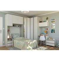 Guarda Roupa Solteiro C/ Espelho E Escrivaninha Legno Crema - 1