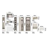 Guarda Roupa Solteiro C/ Espelho E Escrivaninha Legno Crema - 5