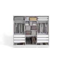 Guarda-roupa Casal 100% Mdf Kappesberg C/pés 3 Portas De Correr 6 Gavetas Branco/nogueira - 3