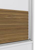 Guarda-roupa Casal 100% Mdf Kappesberg C/pés 3 Portas De Correr 6 Gavetas Branco/nogueira - 6