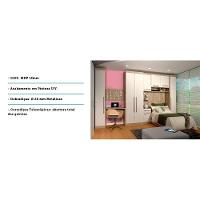 Guarda Roupa Solteiro C/ Escrivaninha Avelã Rústico C/ Areia - 3