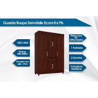 Guarda Roupa 6 Portas  e 2 Gavetas Ecom II Branco/Rosa - Demóbile - 7