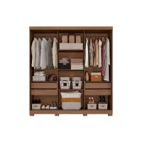 Guarda Roupas 3 Portas de Correr    e 4 Gavetas c/ Espelho Búzios Branco - Panan - 16