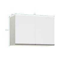 Maleiro Ponte Solteiro 2 Portas 97 Cm Crema Com Branco Mat - 2