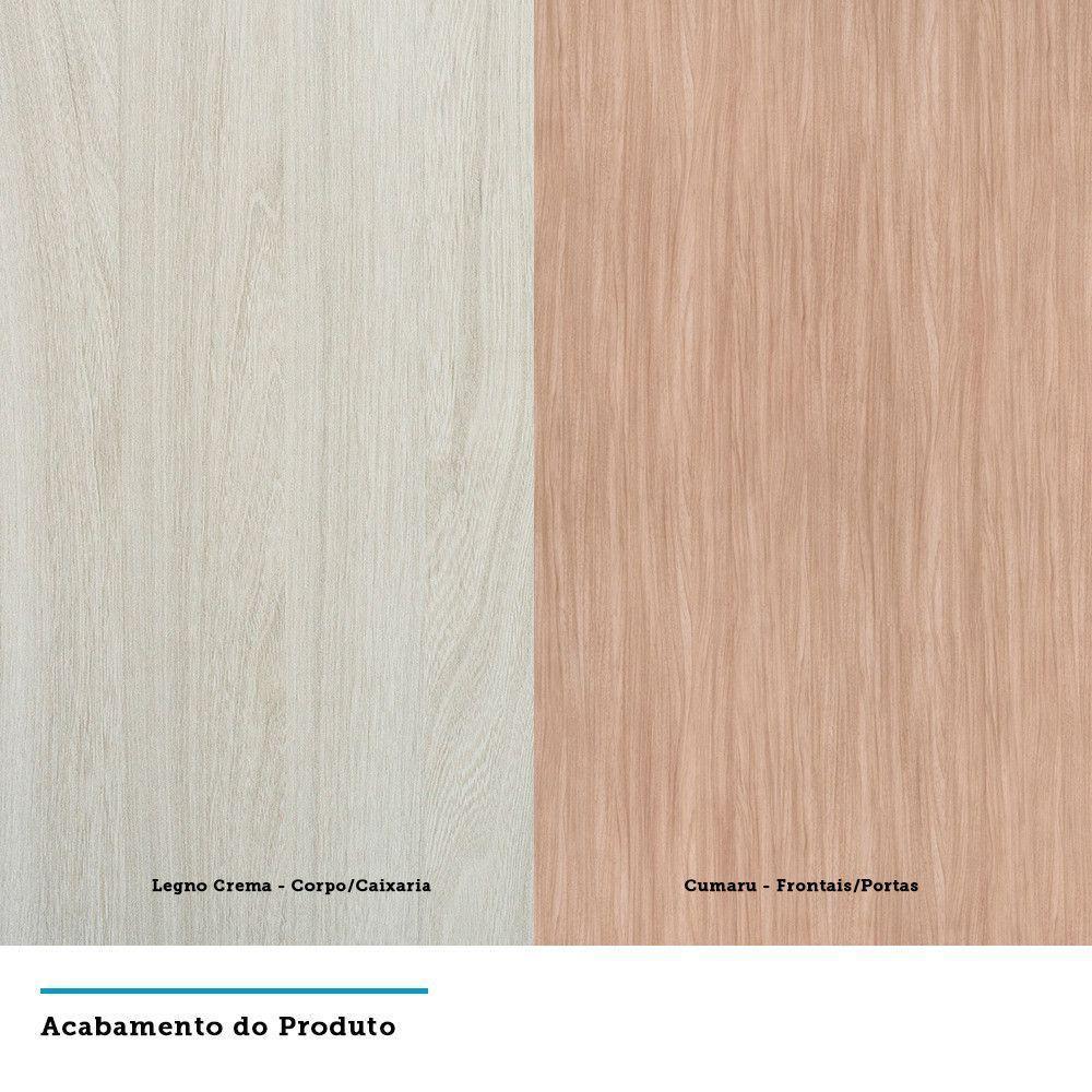 Guarda Roupa Canto Solteiro E 12 Gavetas Legno Crema C/ Cuma - 2