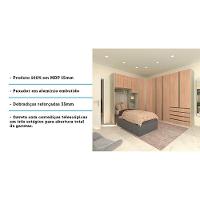 Guarda Roupa Canto Solteiro E 12 Gavetas Legno Crema C/ Cuma - 5