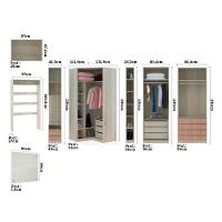 Guarda Roupa Canto Solteiro E 12 Gavetas Legno Crema C/ Cuma - 9