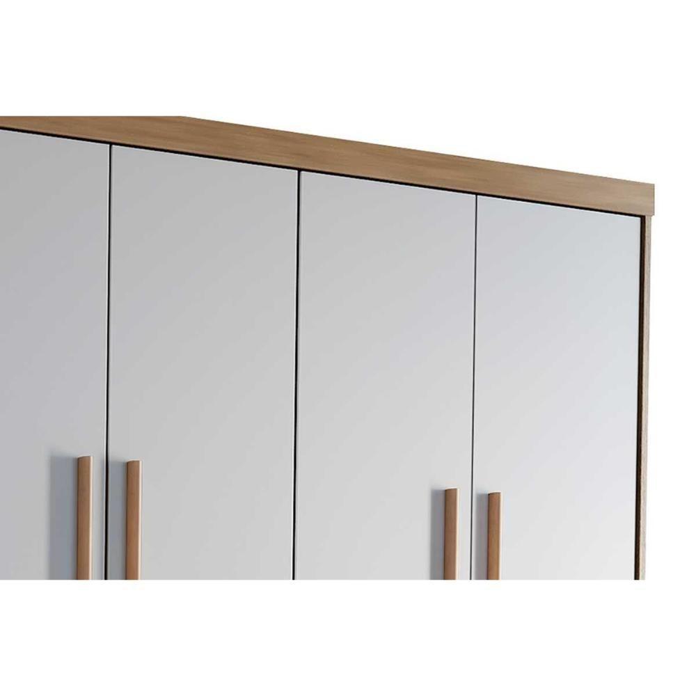 Guarda Roupa Casal Hawaii 6 Portas e 2 Gavetas Naturale/Off White - Rufato - 6
