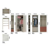 Guarda Roupa Canto Solteiro E 12 Gavetas Legno Crema C/ Gaia - 11