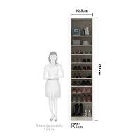 Guarda-Roupa Sapateira 50Cm Prime Plus Legno Crema Com Gaia