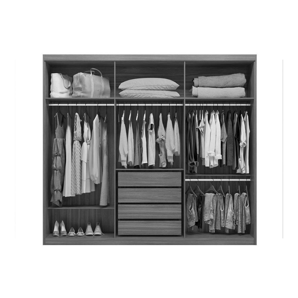 Guarda Roupa Casal 6 Portas 4 Gavetas Venice Amêndola/Off White - Demóbile - 5