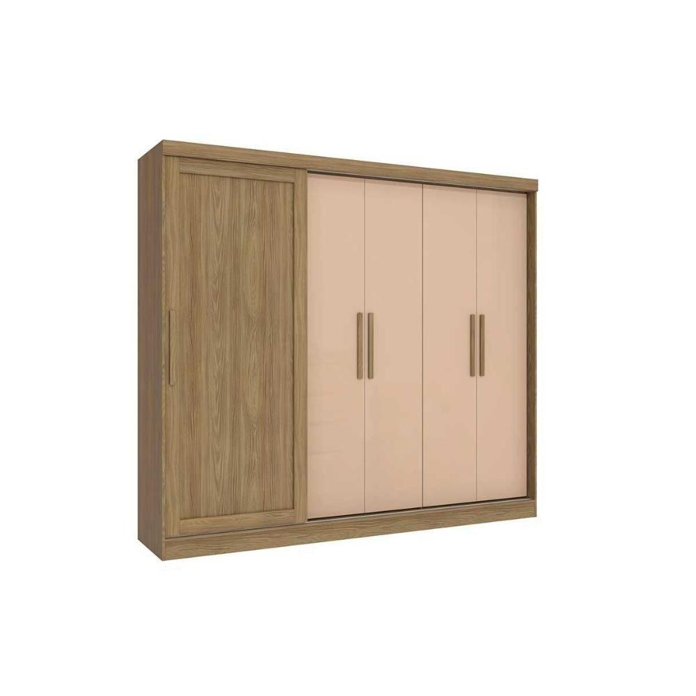 Guarda Roupa Casal Flex 5 Portas e 4 Gavetas N564 Nogueira/Macadamia - Kappesberg - 1