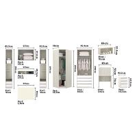 Guarda Roupa Canto Solteiro Vidro C/ Escrivaninha Legno Crem - 8