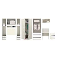 Guarda Roupa Canto Solteiro Vidro C/ Escrivaninha Legno Crem - 10