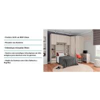 Guarda Roupa Solteiro De Canto C/ Escrivaninha 7 Gavetas Leg - 3