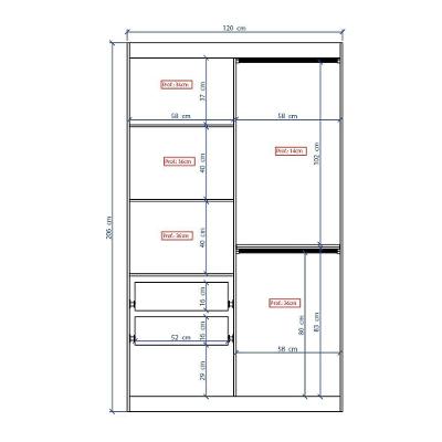 Guarda Roupa Solteiro Infantil Nivus 2 Portas de Correr 2 Gavetas Branco MDP
