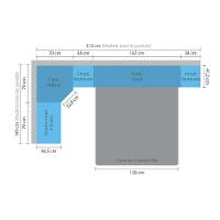 Guarda Roupa De Canto Casal 9 Portas 2 Gavetas Com Cabeceira Queen Master Luciane Móveis Avelã Rústico Com ártico Rústico - 7