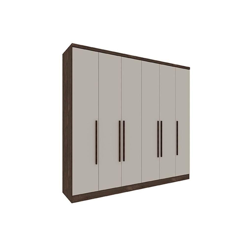 Guarda Roupa 6 Portas Veneza c/ e 4 Gavetas Branco/Neve - Tcil Móveis - 7