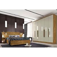 Guarda Roupa 6 Portas Veneza c/ e 4 Gavetas Branco/Neve - Tcil Móveis - 3