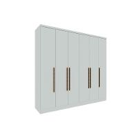 Guarda Roupa 6 Portas Veneza c/ e 4 Gavetas Branco/Neve - Tcil Móveis - 9