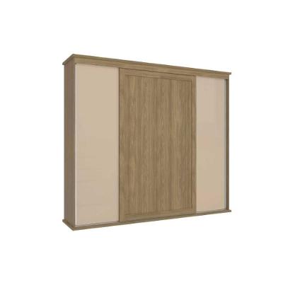 Guarda Roupa Casal N565 4 Portas de Correr e 4 Gavetas Nogueira/Macadamia - Kappesberg