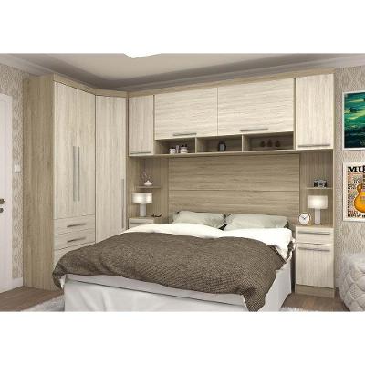 Guarda Roupa Casal De Canto Master 9 Portas Bater 6 Gavetas Avelã Rústico-Ártico Rústico