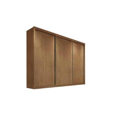 Guarda Roupa Casal Toulon Plus 3 Portas de Correr 8 Gavetas Cumaru MDF