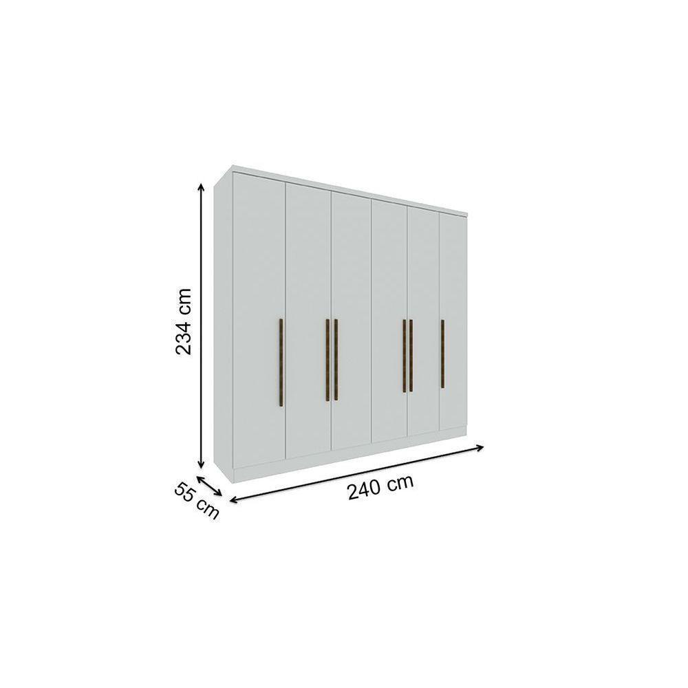 Guarda Roupa 6 Portas Veneza c/ e 4 Gavetas Cinamomo - Tcil Móveis - 10
