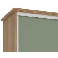 Guarda Roupa Casal N565 4 Portas de Correr e 4 Gavetas Nogueira/Macadamia/Verde Oliva - Kappesberg - 2