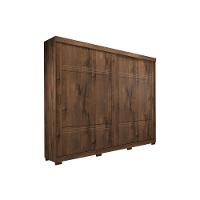 Guarda Roupas 2 Portas de Correr e 4 Gavetas c/ Pés Blumenau Cinamomo/Off White - Panan - 2