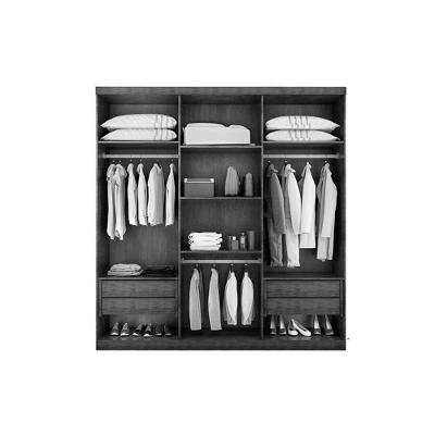 Guarda Roupa Casal Bahia 6 Portas de Bater 4 Gavetas Naturale-Off White Rufato