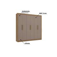 Guarda Roupa 6 Portas Open M569 E 2 Gavetas Branco-nogueira - Kappesberg - 3