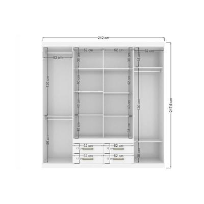 Guarda Roupa Casal Nápoles 8 Portas de Abrir 4 Gavetas Branco Santos Andirá