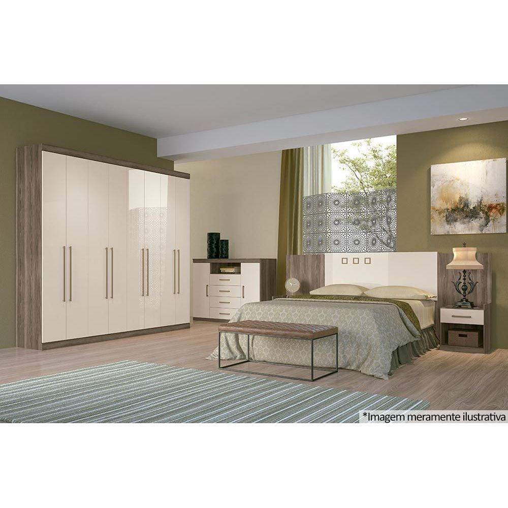 Guarda Roupa 8 Portas  e 4 Gavetas Master Vip 8.4 Branco - Santos Andirá - 4