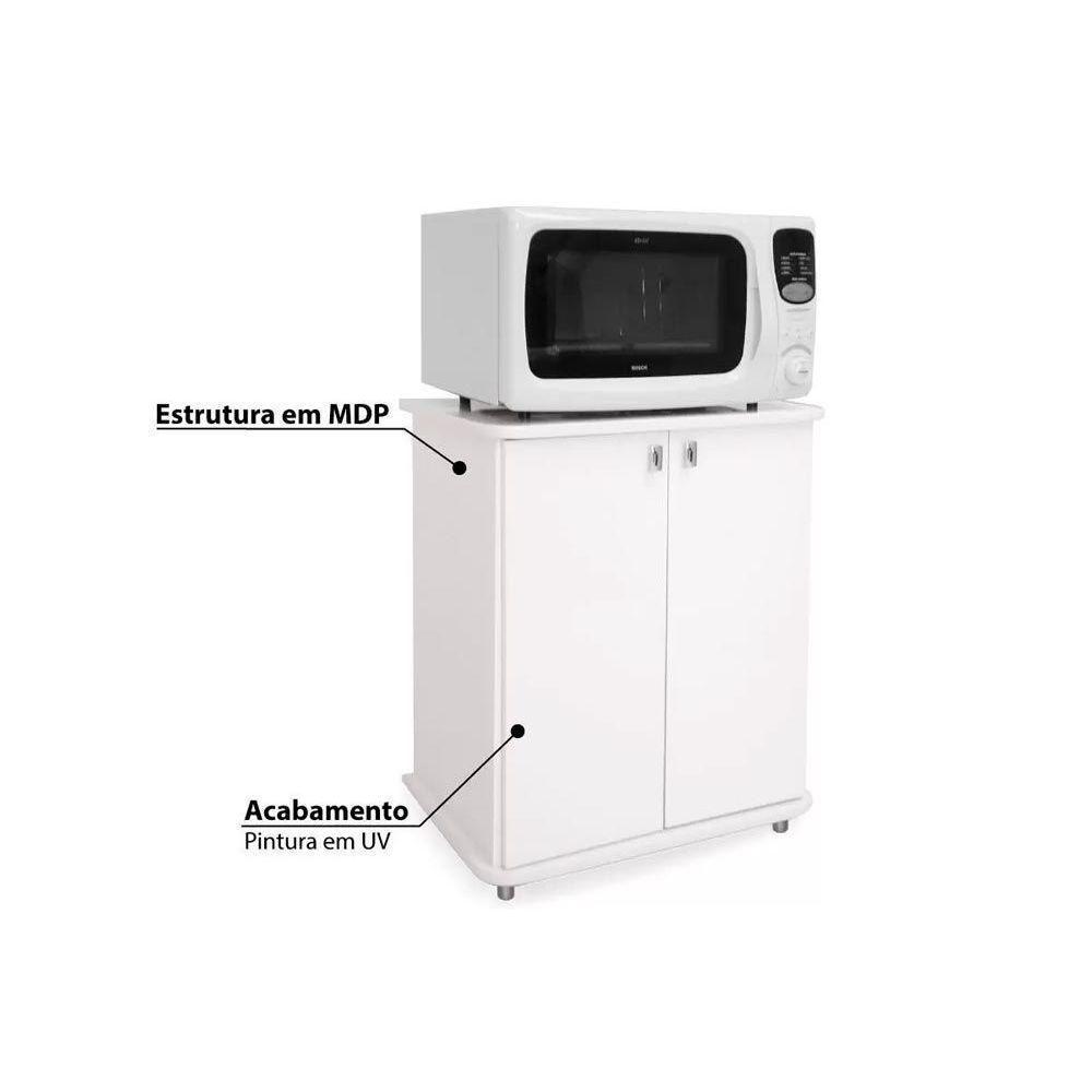 Multiuso Quarto Balcão  ASM155 c/ 2 Portas Branco - Movelbento - 2