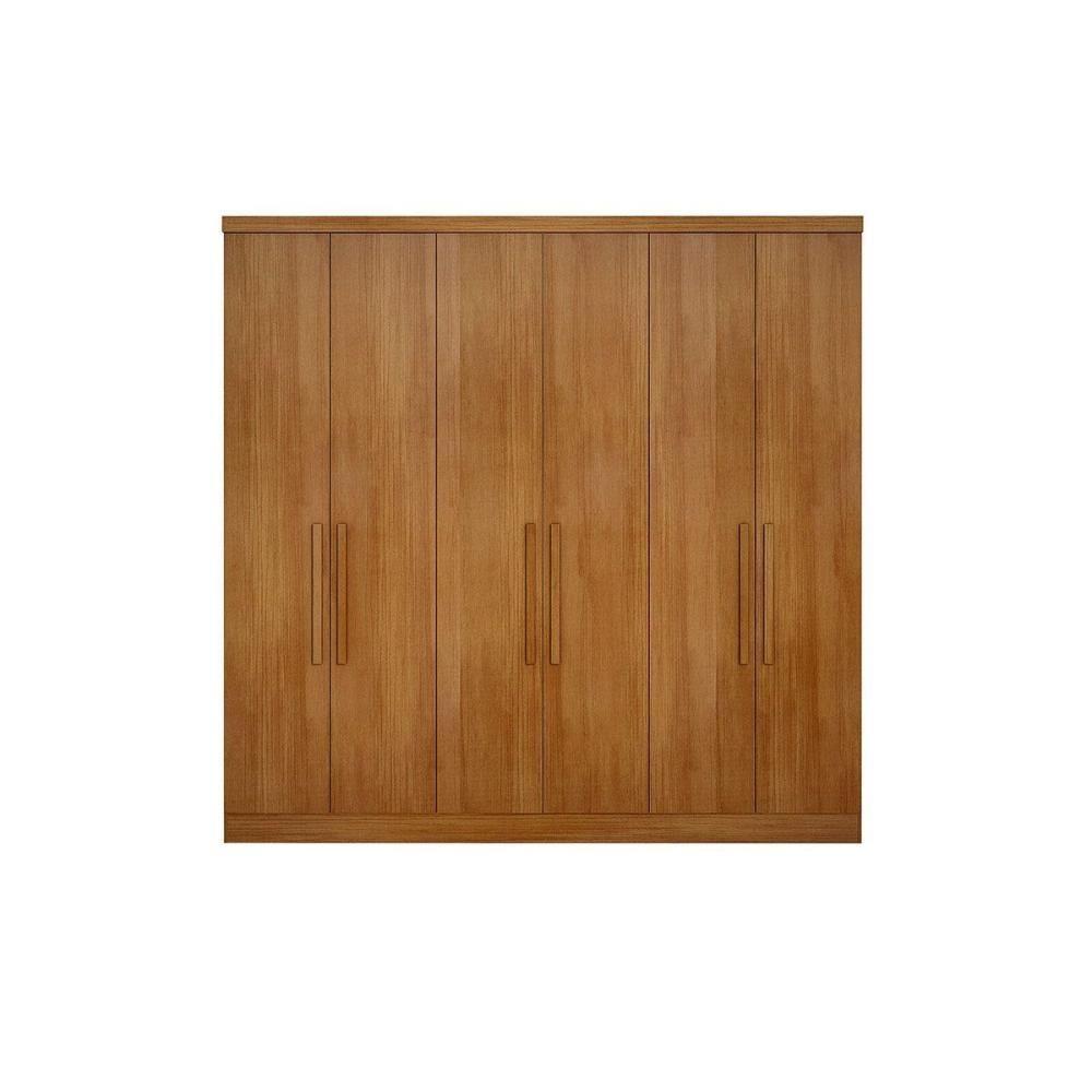 Módulo de Quarto Casal Guarda Roupa Rizon c/ 6 Portas e 4 Gavetas Freijó Cumaru - Novo Horizonte - 1