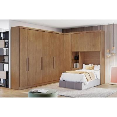 Guarda Roupa Casal Rizon 6 Portas de Abrir 8 Gavetas Branco - BR 23 Novo Horizonte