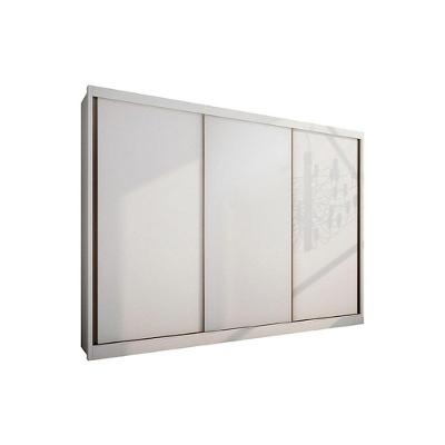 Guarda Roupa Casal 3 Portas de Correr e 4 Gavetas Diamond Plus Branco - Novo Horizonte