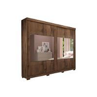 Guarda Roupa 2 Portas de Correr e 4 Gavetas ec/ 2 Espelhos e Pés Blumenau Cinamomo/Off White - Panan - 3