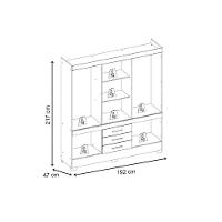 Guarda Roupa Casal 10 Portas e 3 Gavetas c/ Espelho New Murano Amêndola/Off White - Demóbile - 3