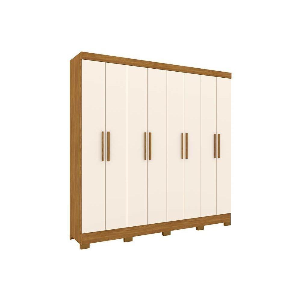 Guarda Roupa Casal 8 Portas e 4 Gavetas B51 Nature/Off White - Henn - 1
