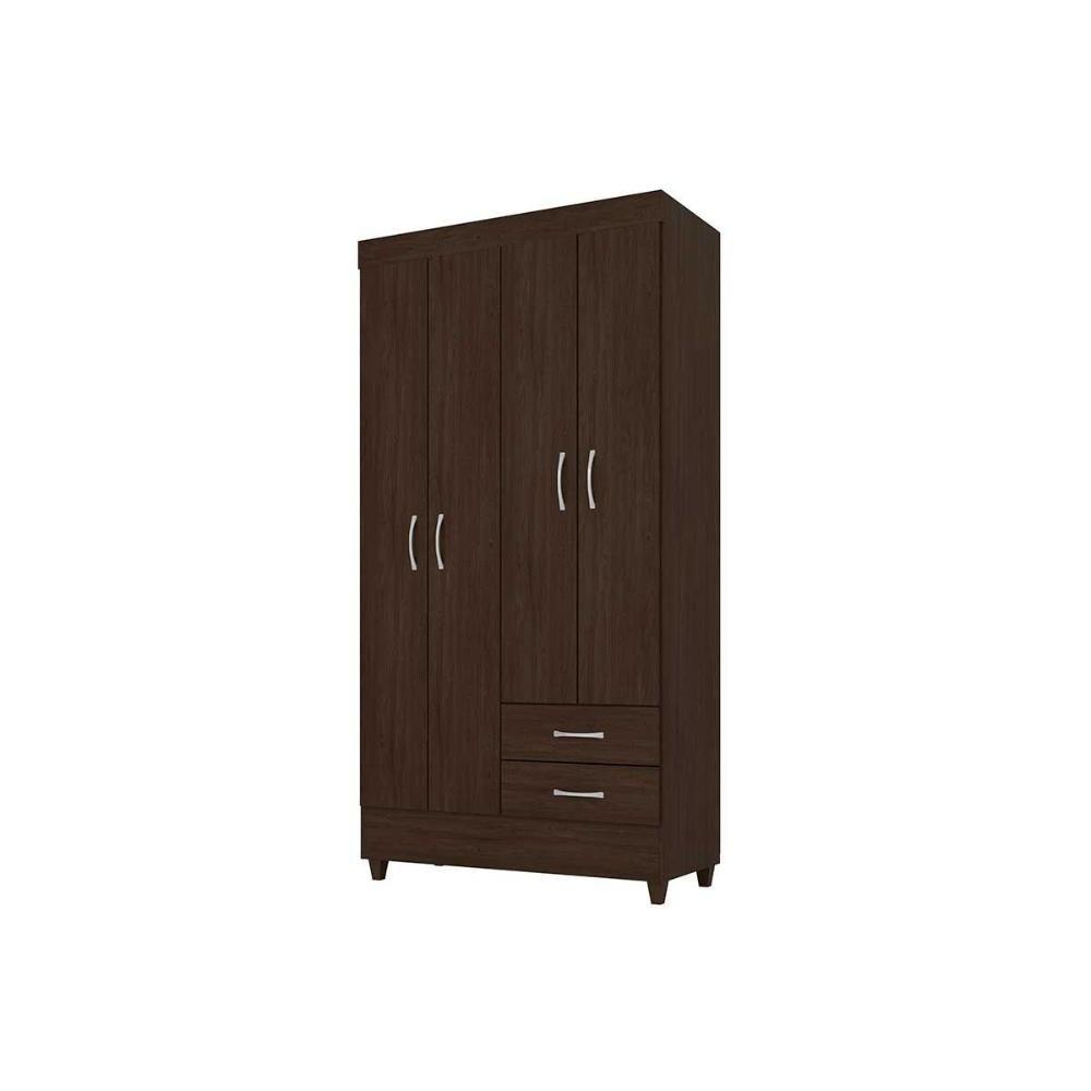 Guarda Roupa Solteiro 4 Portas e 2 Gavetas Astro Amêndola Touch - Demóbile - 4