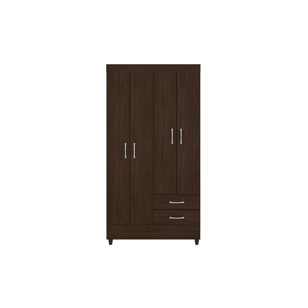Guarda Roupa Solteiro 4 Portas e 2 Gavetas Astro Amêndola Touch - Demóbile - 6